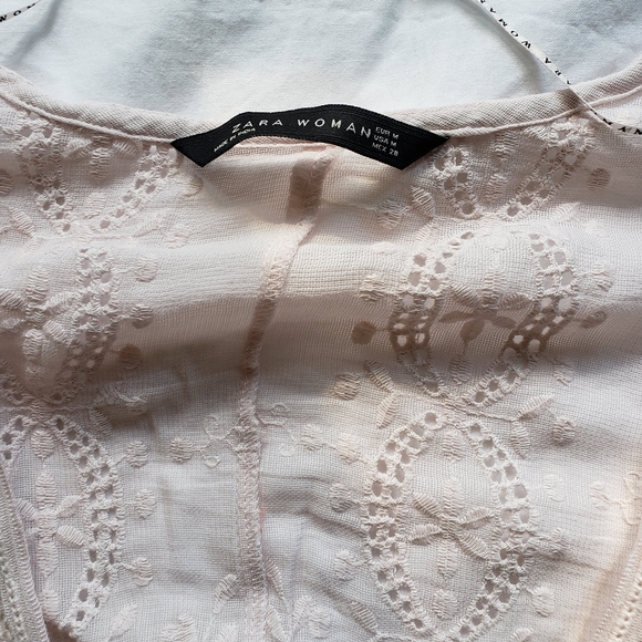 Women's Zara Pink Cotton Beach Cover, Size M - Picture 2 of 7